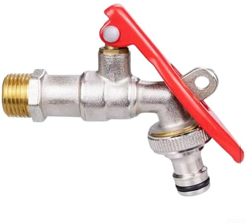 Yhenlovtt Robinet à double sortie en laiton résistant au gel conçu pour une utilisation en extérieur pour le jardin, robinet d'eau à haut débit prenant en charge plusieurs connexions d'eau