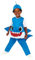 (PKT) (9913324) Child Boys Baby Shark Blue Daddy Costume (2-3yr)