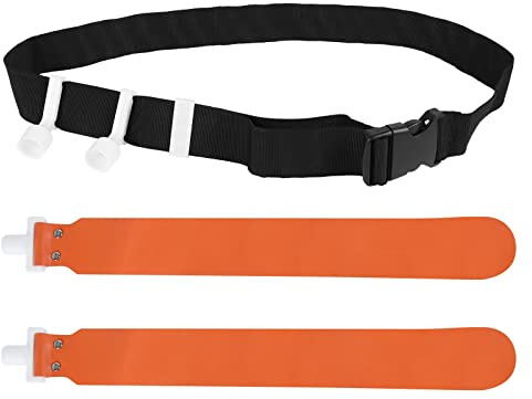 DONGKER Flag Football Belts,PVC Adjustable Football Waist Belt 2 Flags Release Buckle for Youth and Adults Training Equipment