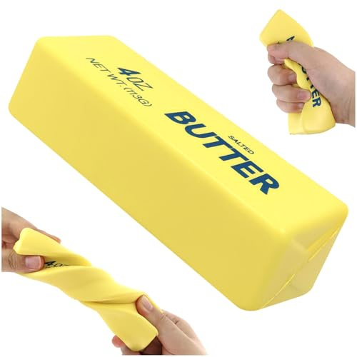 Butter Squishy, Giocattolo da Spremere di Burro Bastoncino di Burro Giocattoli Giocattolo da Schiacciare Antistress Squishies Squeeze Giocattoli per Bambini, Adulti, Ufficio e Casa (A)