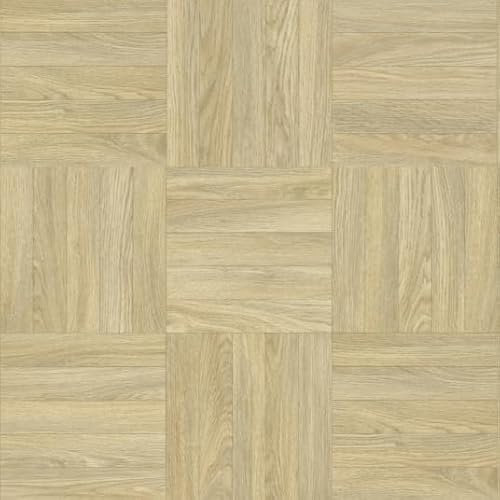 Sol Vinyle Style - Parquet Mosaïque rétro - Chêne Clair - Rouleau de 4m x 2m