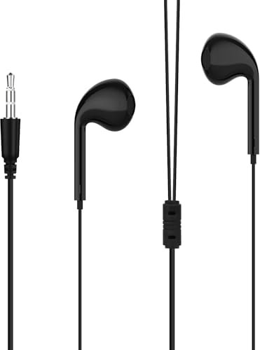 GEEKRIA Écouteurs intra-auriculaires filaires pour Roku Remote, 3,5 mm, compatibles avec Roku Voice Remote Pro, Ultra Remote, écoutez vos films et émissions de télévision préférés (noir, 2 m)