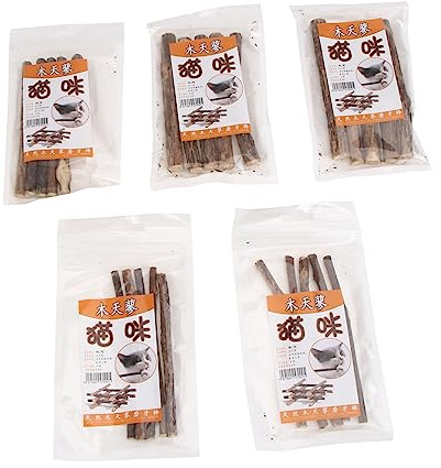 ROMISBABA 25 Stück Teiliges Katzenkaustangen aus Sicherem Holz Polygonum Fördert Zahnpflege und Groß Mittel Klein Katzenspielzeug für Wohnungskatzen und Zahngesundheit