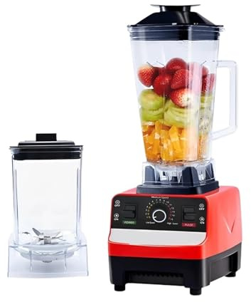 Licuadora Comercial De Alta Potencia De 2000 W, Mezcladora Estacionaria For Batidos De Hielo, Electrodomésticos For Cocina, Procesador De Alimentos Profesional De Alta Potencia. FáCil De Usar