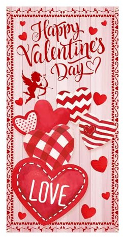 Decorazioni per la Porta di San Insegna Romantica a Tema Cuore