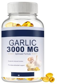 Luktfri lagrad vitlöksolja| Stöd naturliga energinivåer och immunförsvar|60 count,1pcs