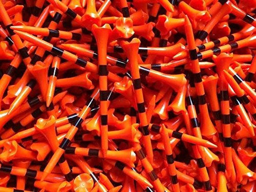 3-1/4 Pride Performance Golf Tee Striped, Citrus Orange, 100 Count