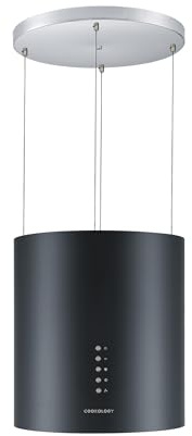 Cookology Ceiling Wire Hung Island Cooker Hood Extractor Fan (Black)