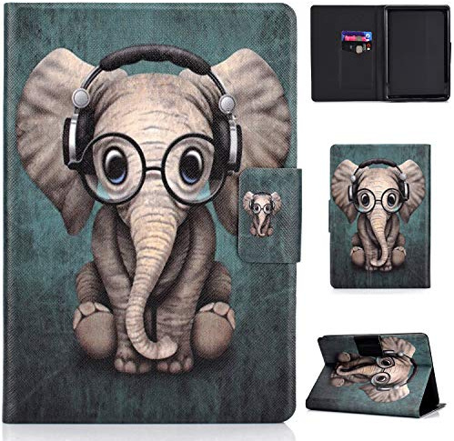Bspring Housse Étui pour Amazon Kindle 2019 (10ème génération), Slim Coque Cover Case de Protection avec Fonction Veille/Réveil Automatique, l'éléphant