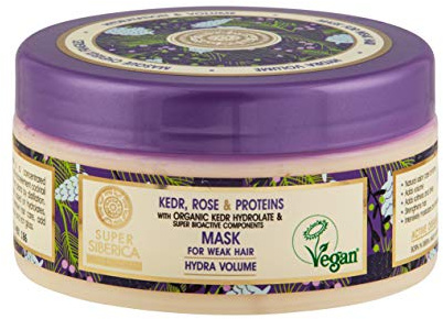 Natura Siberica Super Kedr Rose & Proteine Maske für schwaches Haar, 300 ml