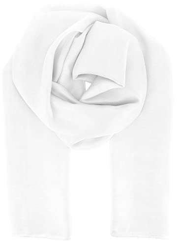 moonbow Estolas para Bodas de Saten Blanca - Maxi Foulard Mujer 200cm x 140cm - Bufanda Grande Fina, Elegante Suave y Ligera - Chal Ceremonia Satinado - Chiffon efecto Seda - Pañuelo Boda