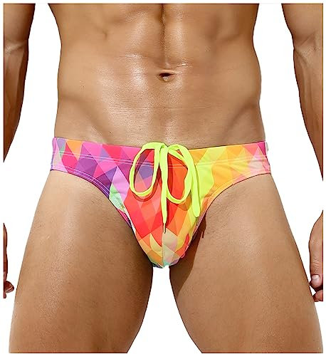Casey Kevin Badehose Herren Eng Kurz Badeshorts mit Tunnelzug Schwimmhose Badeslip Jungen Schwimmwear Schulschwimmen