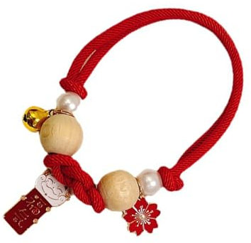 Flohhalsband für Haustiere, Sicheres Flohbekämpfungshalsband, Leicht, Effektiv, Bequeme Passform für Katzen und Hunde (Rot M)