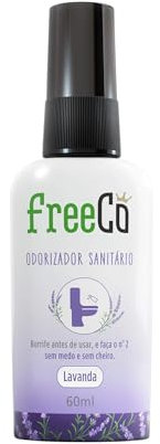 Freeco Anti-Odeur WC (Before You Go) - Spray aux Huiles Essentielles Naturelles. Idéal pour Maison, Bureau, Resto et Voyage. Pack de 1x60ml, Parfum Lavande