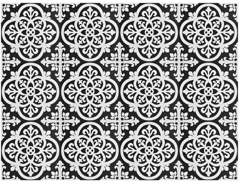 12 Pcs (6x6 in) Decorative Tile Stickers,Peel and Stick Wallcovering Self-Adhesive Waterproof Vinyl Tile Stickers for Kitchen Living Room Floor