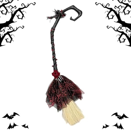 Halloweenkvast läskig cosplay-kostym-tillbehör, heminredning | Cosplay kvast rekvisita för kvinnor och män för utklädnad på fester, scenföreställningar, karneval