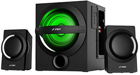 F&D A140X 74W 2.1 Canali Altoparlanti Multimediali Bluetooth con Subwoofer Satellitare Speaker, Remote, Digital FM & USB (nero)