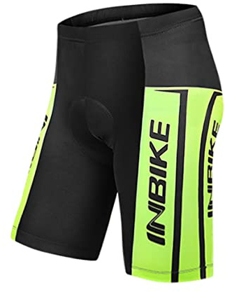 INBIKE Cuissard Velo Homme Cycliste Bretelle avec 3D Gel Coussin Cuissard VTT Homme Respirant et Anti-Choc Short Cycliste Homme Ideal pour Velo VTT Excercice