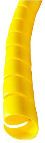 Insun 2 m Guaina Cavi Tubo a Spirale Sistema di Organizzatore Cavi per mettere in ordine cavi PC, TV, Stereo, Console Giochi Giallo ∅ 16 mm