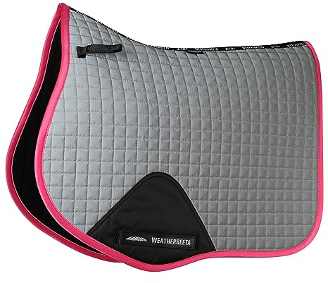 WeatherBeeta Reflective Prime All Purpose Saddle Pad, Silver/Pink, Full