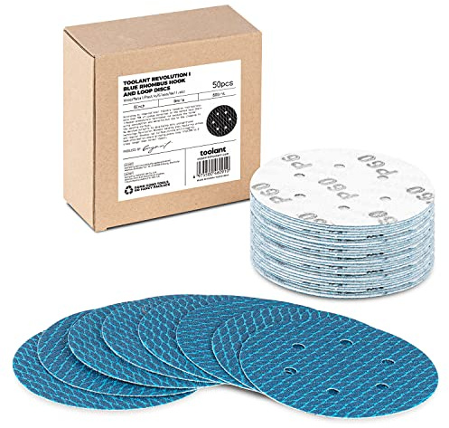 toolant Diamond Shape 6 Inch 60 Grit Sanding Discs, 50Pack