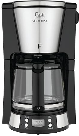 Fakir Coffee Mine Kaffeemaschine - 1.5 Liter Kanne für bis zu 12 Tassen, Warmhaltefunktion, Timerfunktion, waschbarer Filter, 800Watt, Kleine Kaffeemaschine Filtermaschine für perfekten Kaffeegenuss