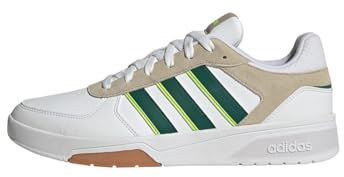 adidas Herren Courtbeat Shoes Schuhe, FTWR White/Collegiate Green/Wonder beige, 44 2/3 EU