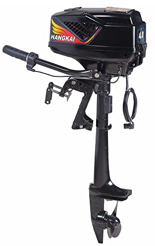 LUVEQ Motor Fuera de borda eléctrico de 48 V y 4,0 HP, Motor Marino de Barco sin escobillas de 1000 W, práctico Control de Manillar para Barcos de Pesca inflables, Kayaks y canoas