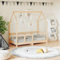 Rantry Kinderbett Holzbett Bett Einzelbett Hausbett Jugendbett Kinderzimmer Bett mit Lattenrost Bettgestell Einzelbettgestell für Kinderzimmer 70x140 cm Massivholz Kiefer