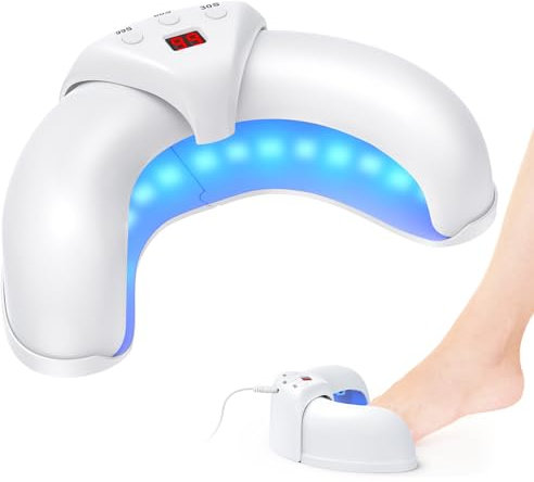 Dispositivo de Láser de Hongos Uñas, Berrlly Dispositivo de Limpieza de Hongos en Uñas Uso para Múltiples Uñas y Pies, Dispositivo Plegable, Adecuado para Uñas Descoloridas y Engrosadas
