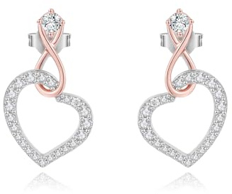 GEORGE · SMITH Orecchini Argento 925 per Donna,Orecchini Argento Cuore Infinito per Donne, Regali Gioielli Festa della mamma Compleanno per Mamma Moglie (Ororosa)