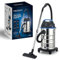 1500W Wet Dry Vacuum Cleaner | 30 Litre | 2.5m Flexi Hose | 4.5m Long Power Cord | 4 Wheels | Power Tools Sander Dust Extractor | Easy Drainage Spout | Plug for Power Tools | Blower Function Dust Leaf
