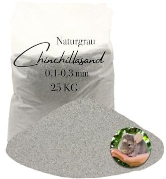 Aquagran Chinchilla Sand 25 kg hellgrauer Badesand Sandbad hocherhitzt keimfrei samtweich