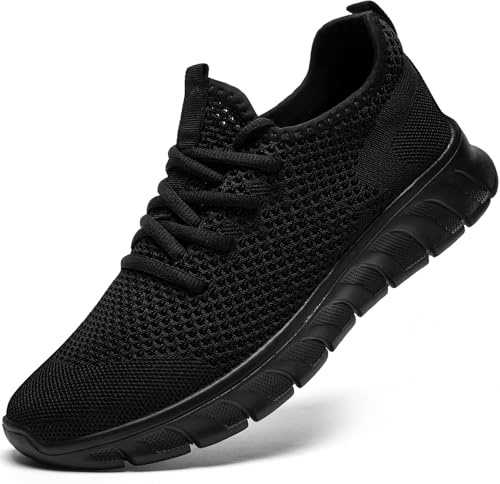 Women Trainers Shoes Running Walking Tennis Ladies Black Size UK 6