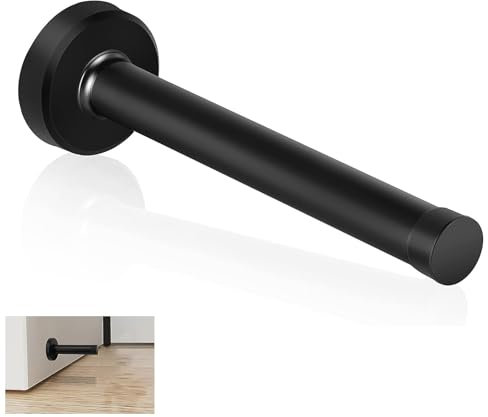 Modern Black Stainless Steel Door Stop for Home and Office
