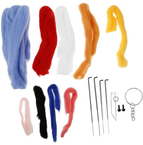 OSALADI Nadelfilz Puppenfilzen DIY-filzset Mit Filz-bastelwerkzeugen Handgefertigtem Filzmaterial Und Filzwolle-bastelzubehör Praktisches Bastelbedarf Für Nadelfilzprojekte