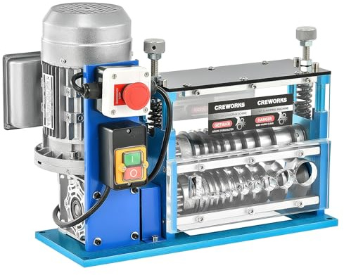 CREWORKS 370W elektrisk kabelskalare 1,5-38 mm automatisk skalare 30 m/min kabelskalare med 11 kanaler