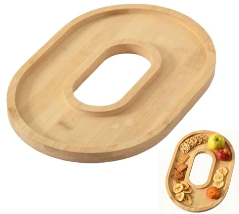 Hayaww vassoio a forma di lettera Vassoio da Portata in Legno Vassoi Esposizione Legno Vassoi decorativo da portata per feste piatti piatti per servire il cibo piatto di frutta (O)