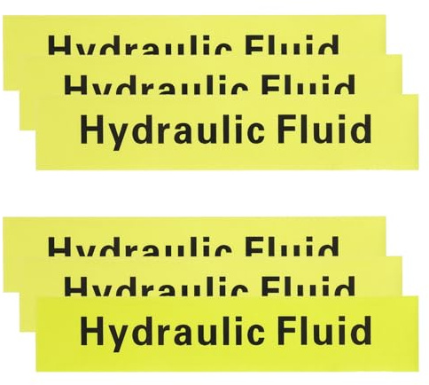 QUARKZMAN Lot De 30 Autocollants De Carburant Auto-Adhésifs | Hydraulic Fluid Étiquette Avertissement Signalétique Marqueur, 1-3/5 x 8 Pouces, Pour Réservoirs De Stockage De Carburant