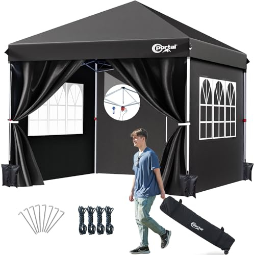 PORTAL pop up lusthus med sidor 3 m x 3 m (10 x 10 fot) evenemang skydd