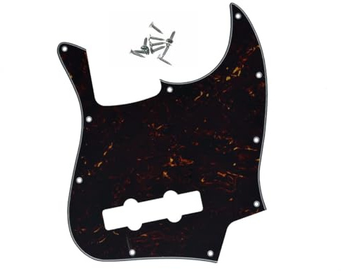 Dopro Jazz Bass J Bass Pickguard för USA/mexikansk 4-sträng FD jazz bas mörk sköldpadda