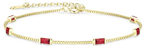 LOUISA SECRET Gold Armband Damen 925 Sterling Silber 14k Vergoldet Zirkonia Armbänder Damen Verstellbar Armkette Valentinstag Muttertag Geburtstags Weihnachten Geschenk für Sie Frauen Freundin mama