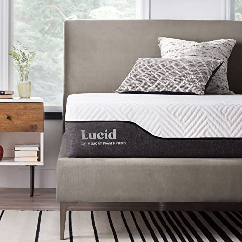 LUCID Hybrid Matratze, H2 H3, 25cm hoch – mit Bambuskohle, Aloe Vera & Taschenfederkern – Öko-Tex – feuchtigkeitsableitend – geruchshemmend – Kaltschaummatratze & Federkernmatratze, 90x200 cm