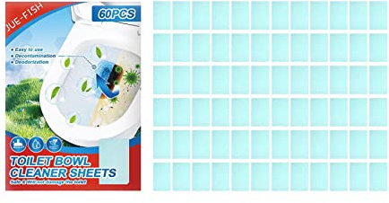 MagiDeal Limpiadores de Inodoro de 60 Piezas, Hojas de Limpiador de Inodoro duraderas Desechables Que ahorran Espacio, Tiras de Limpieza de Inodoro para