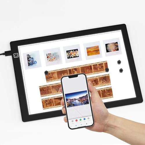 Magnetisch Diascanner Ultradünner Dimmbar - 5600K - 30 x 21 Zentimeter - Hintergrundbeleuchtung zum Umwandeln von Dia und Negativ in digitales Bild