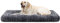KSIIA Hundebett Grosse Hunde, Waschbar Hundekissen flauschig, Hundematte für große, mittelgroße Hunde, rutschfeste Unterseite, atmungsaktiv, Haustierbett Hundematratze Dunkelgrau 111x81cm