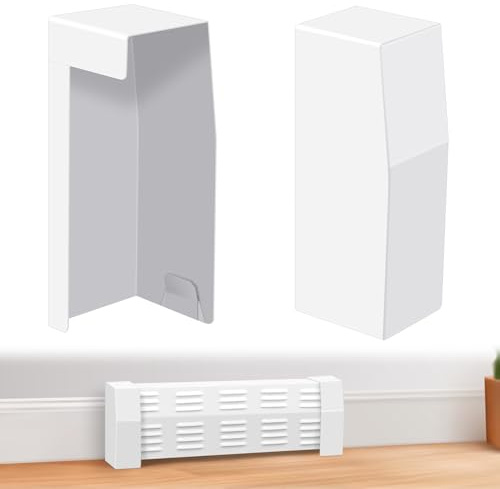 Gandeer 2 Pcs Metal End Caps for Baseboard Heater Covers, Left and Right End Cap, Stainless Steel Baseboard Covers End Caps for Hydronic Water Systems Gas Heater(Polygon)