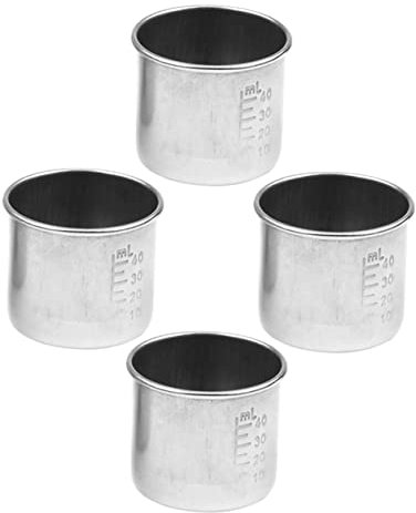 OUNONA 4stücke Edelstahl Messbecher Set Multi-funktions-graduiert Becher Für Medikamente Kapazität Langlebige Und Präzise Messung Für Zuhause Und Labor