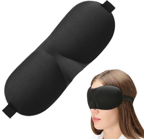 Maschera per, Maschera 3D Notturna, Copertura Occhi Senza Pressione Respirabile per Viaggio Sonno Meditazione Volo Aereo e Altro
