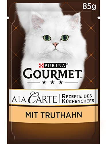 Gourmet A la Carte Katzenfutter nass, mit Truthahn und Gemüse, 26er Pack (26 x 85g)